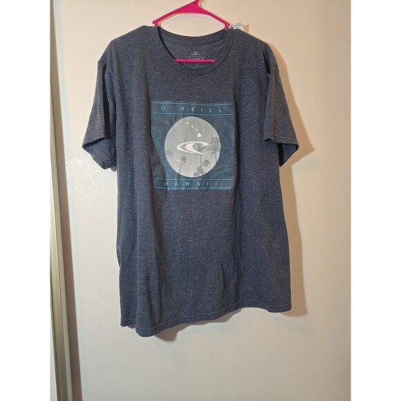 O’Neill Hawaii Modern Fit Short Sleeve T-Shirt CHeather Gray Blue Size Xl - Picture 1 of 4